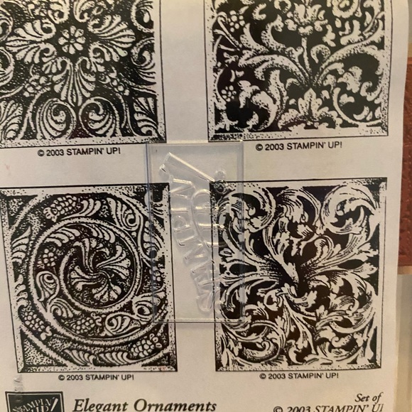 ⚫️ Stampin Up rubber stamps Elegant Ornaments - Picture 2 of 5